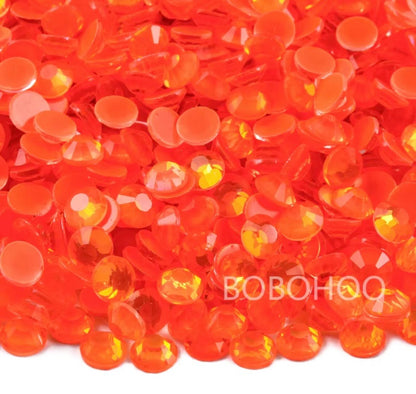 Neon Hyacinth Glass Flatback Round Rhinestone 12 Cut Facet