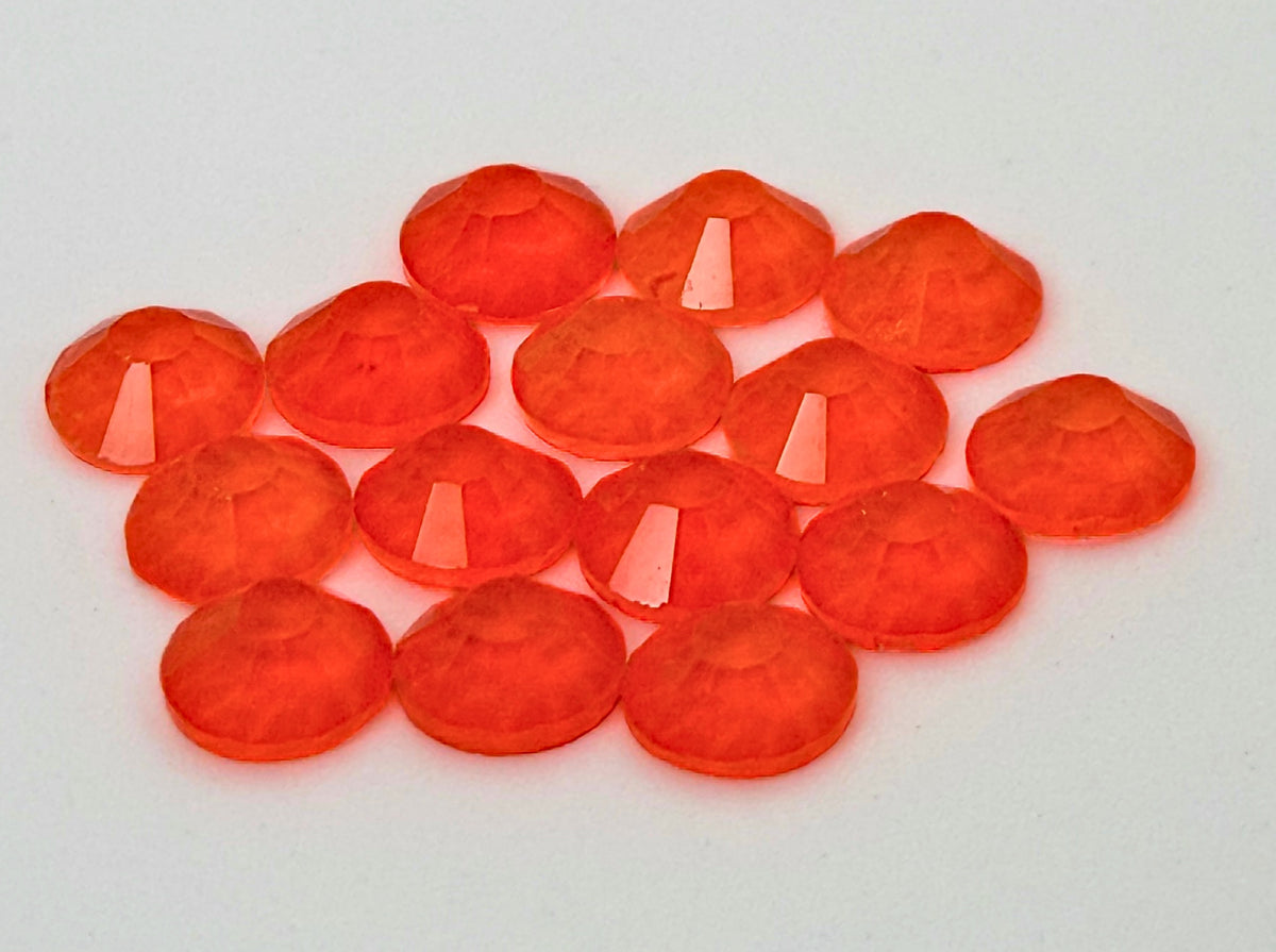 Neon Hyacinth Glass Flatback Round Rhinestone 12 Cut Facet