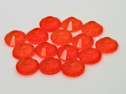 Neon Hyacinth Glass Flatback Round Rhinestone 12 Cut Facet