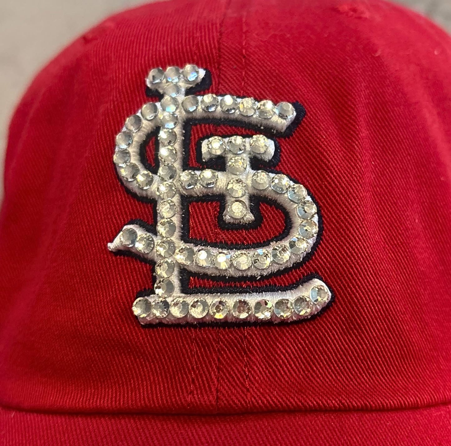 Cardinals Hat with SS16 Crystal 12 Cut Rhinestones - Rhythm and Rhinestones