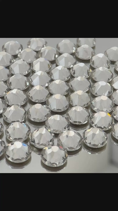 Crystal Glass Flatback Round Rhinestone 16 Cut Facet